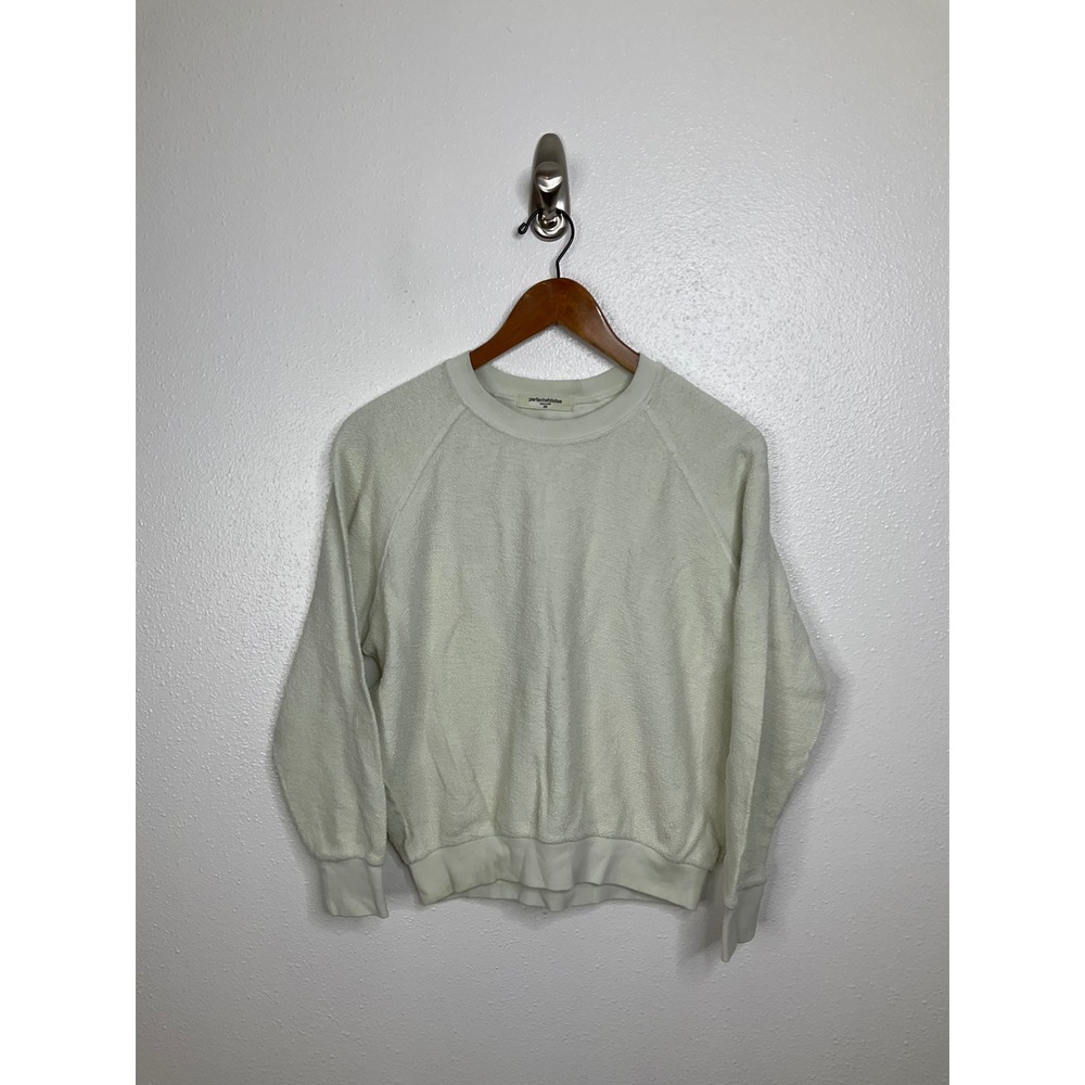 PerfectwhiteTee Womens XS Light Green French Terry Raglan Crewneck Sweatshirt US